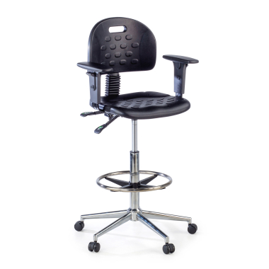 arbeitshocker schwarz hocker mit armlehnen kunststoff ohne armlehnen 1