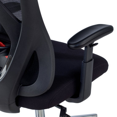 ergonomischer burostuhl schwarz matrix netzstoff bewegliche armlehnen lordosenstutze kopfstutze 7
