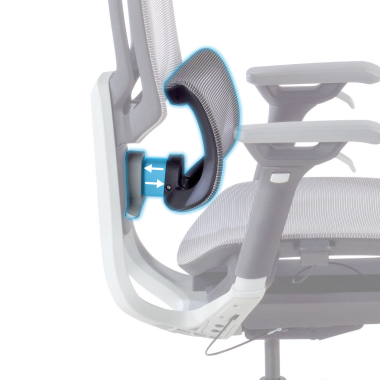 ergonomischer burostuhl grau valkyr netzstoff 4d verstellbare armlehnen doppelte lordosenstutze kopfstutze 5