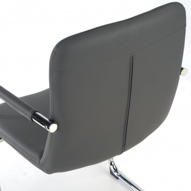 outlet burostuhl grau dallas kunstleder feste armlehnen 5