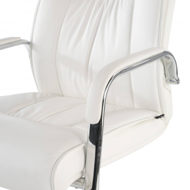 outlet burostuhl weiss atlanta naturleder feste armlehnen 8