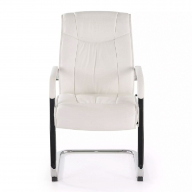outlet burostuhl weiss atlanta naturleder feste armlehnen 3