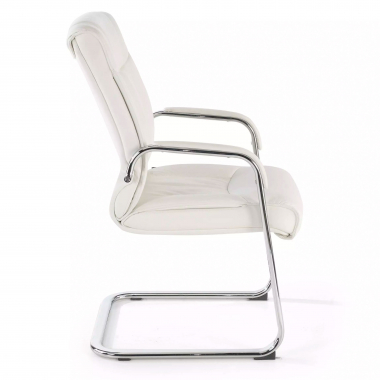outlet burostuhl weiss atlanta naturleder feste armlehnen 6