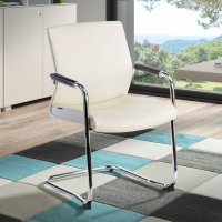 Wartezimmerstuhl Adele, Freischwinger, modernes Design, Kunstleder 210889 - (Outlet)
