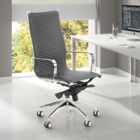 Design Bürostuhl Brenton, Stahlrahmen, hohe Rückenlehne 210890 - (Outlet)