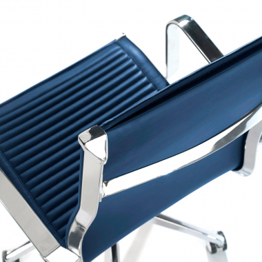 outlet burostuhl blau brenton kunstleder feste armlehnen 5