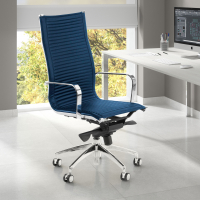 Design Bürostuhl Brenton, Stahlrahmen, hohe Rückenlehne 210902 - (Outlet)