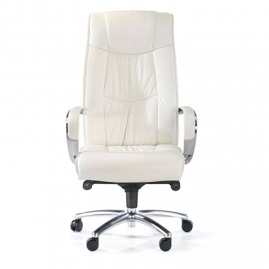 outlet burostuhl weiss atlanta naturleder feste armlehnen 3