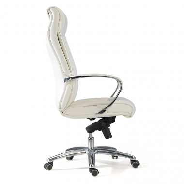 outlet burostuhl weiss atlanta naturleder feste armlehnen 4
