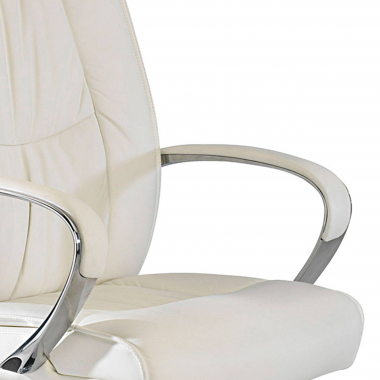 outlet burostuhl weiss atlanta naturleder feste armlehnen 5