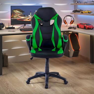 outlet burostuhl grun drift kunstleder feste armlehnen 2